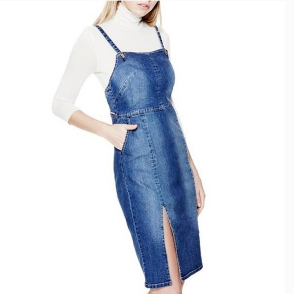 Guess Denim Slit Midi Dress - Picture 2 of 12